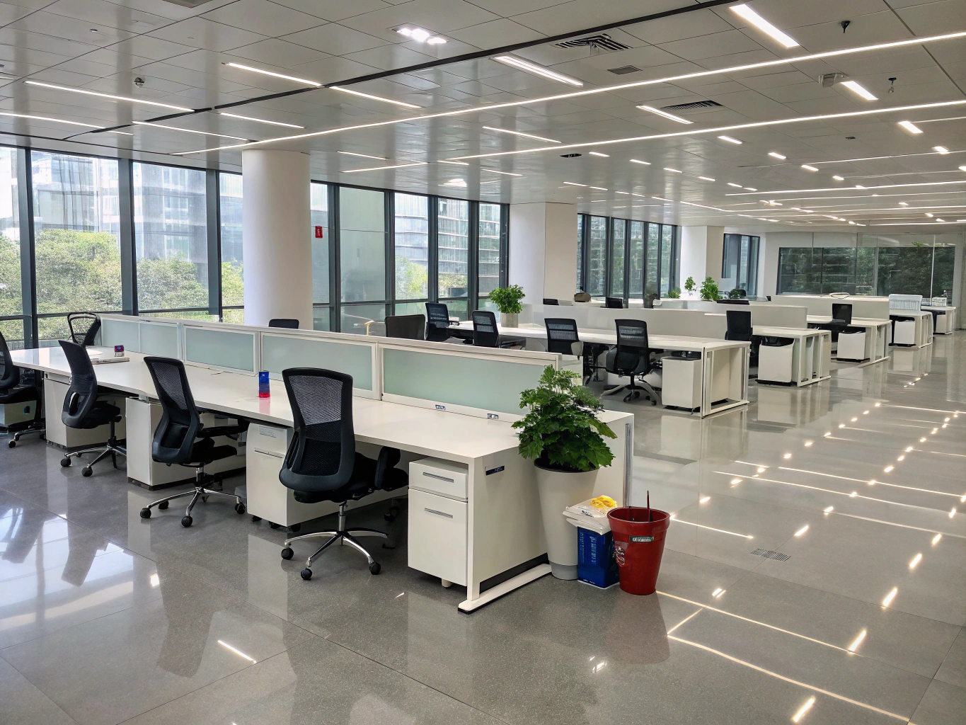 Professional office space with clean surfaces